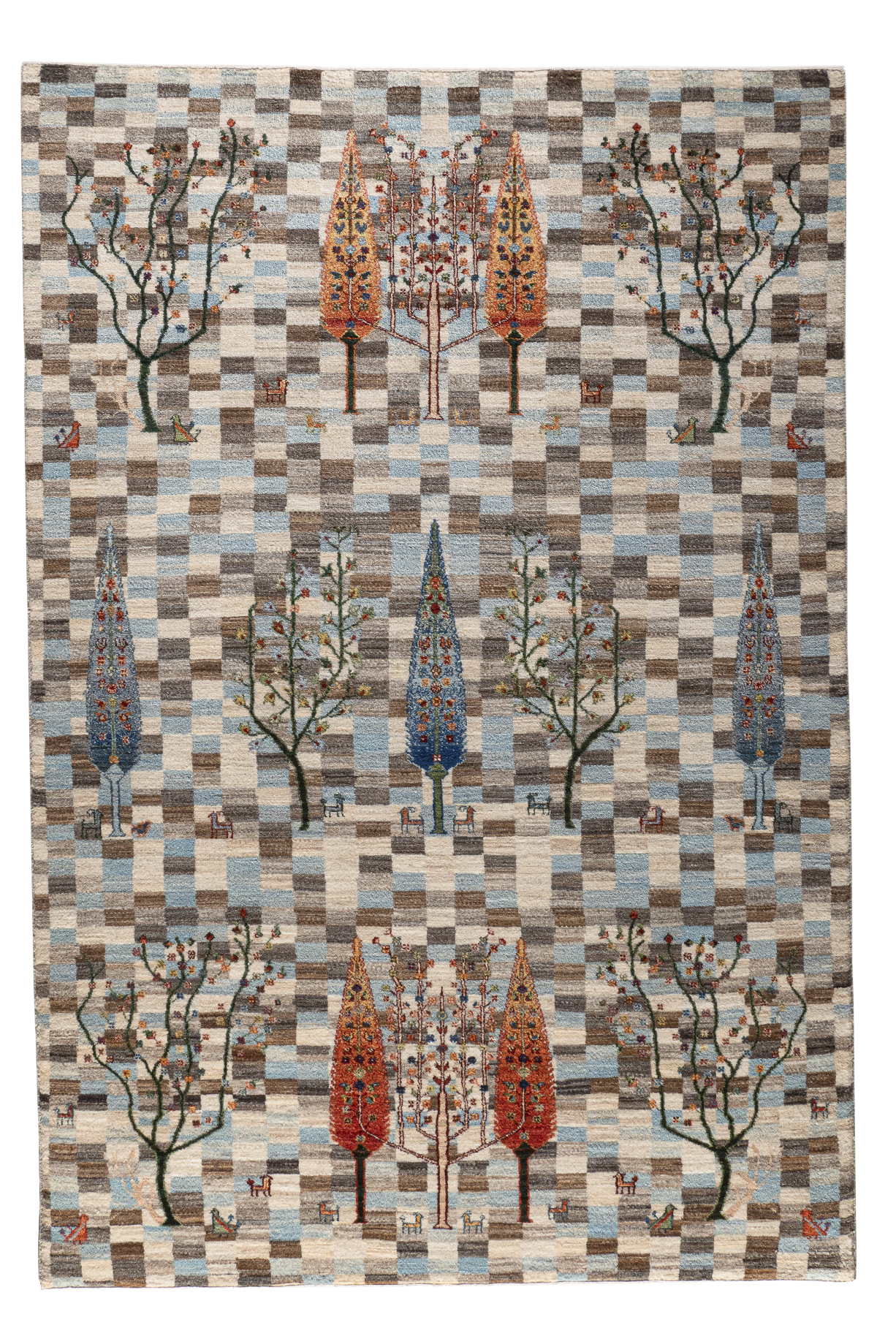 Iran Gabbeh Teppich-Unikat - Tempel der Zypressen