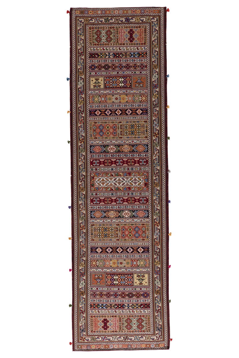 Kelim Teppich-Läufer Soumakh - Boho