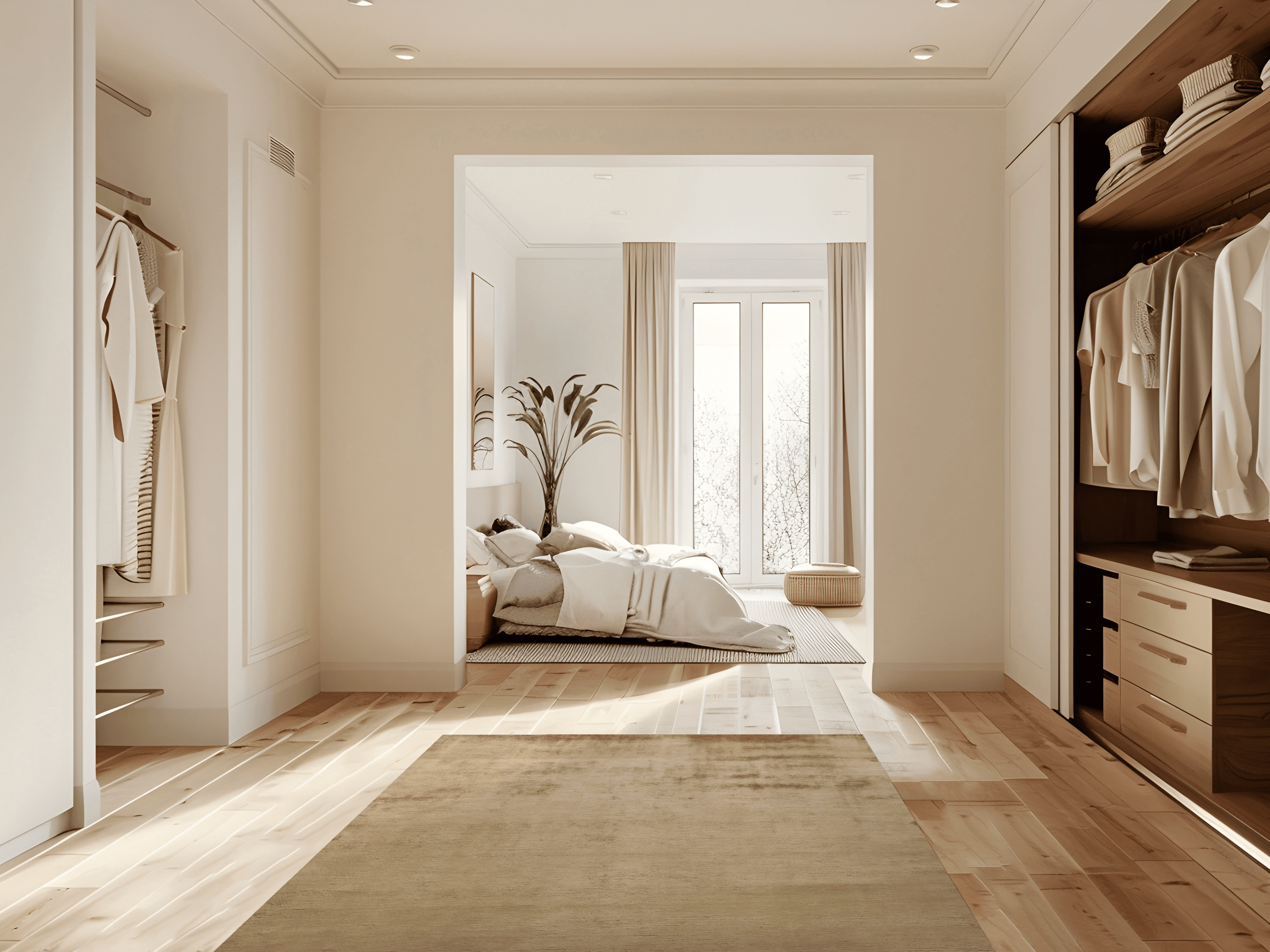 Design-Teppich - Camel