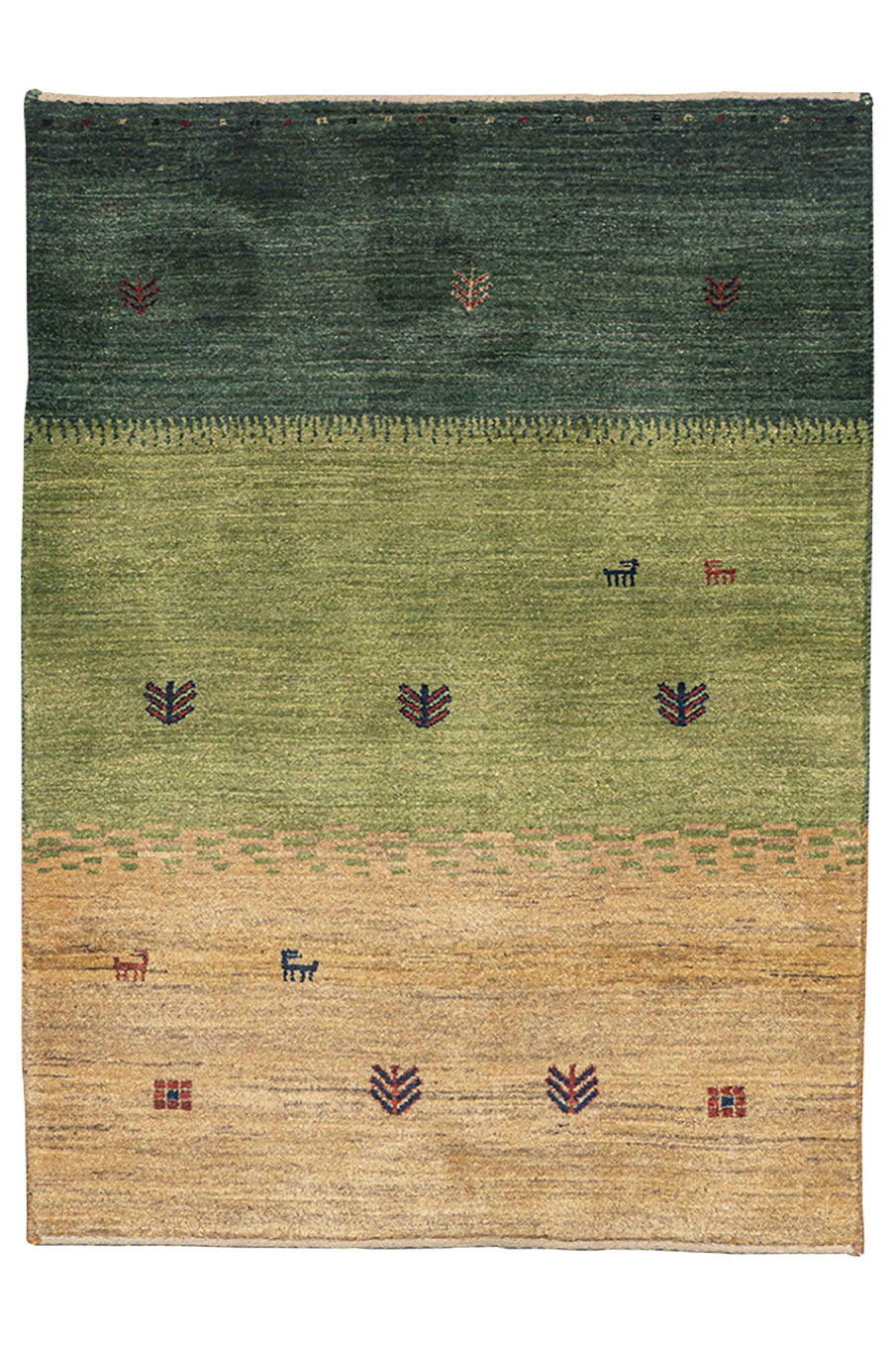 Iran Gabbeh Teppich-Unikat - Weidelicht