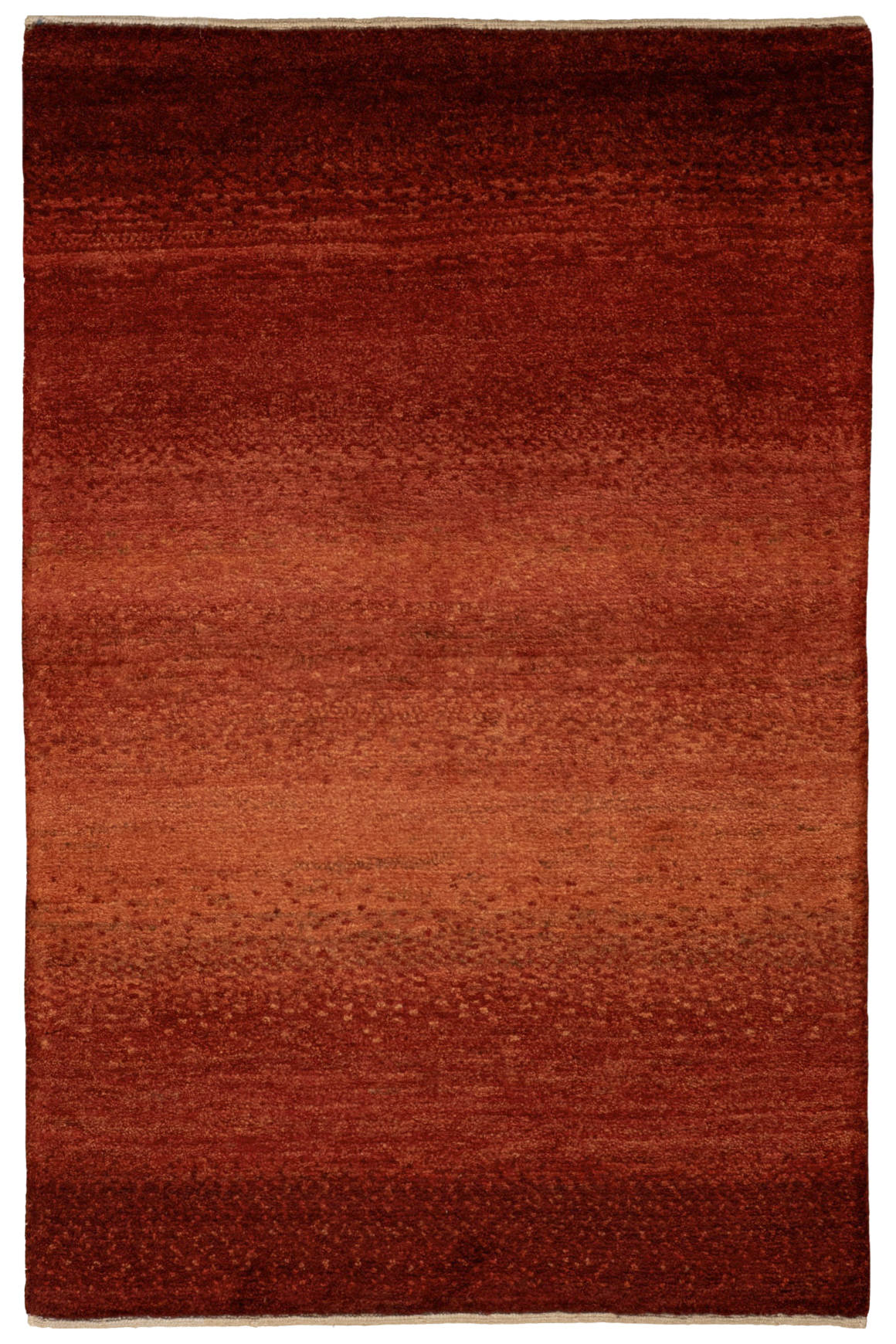 Gabbeh Teppich-Unikat - rotes Glühen