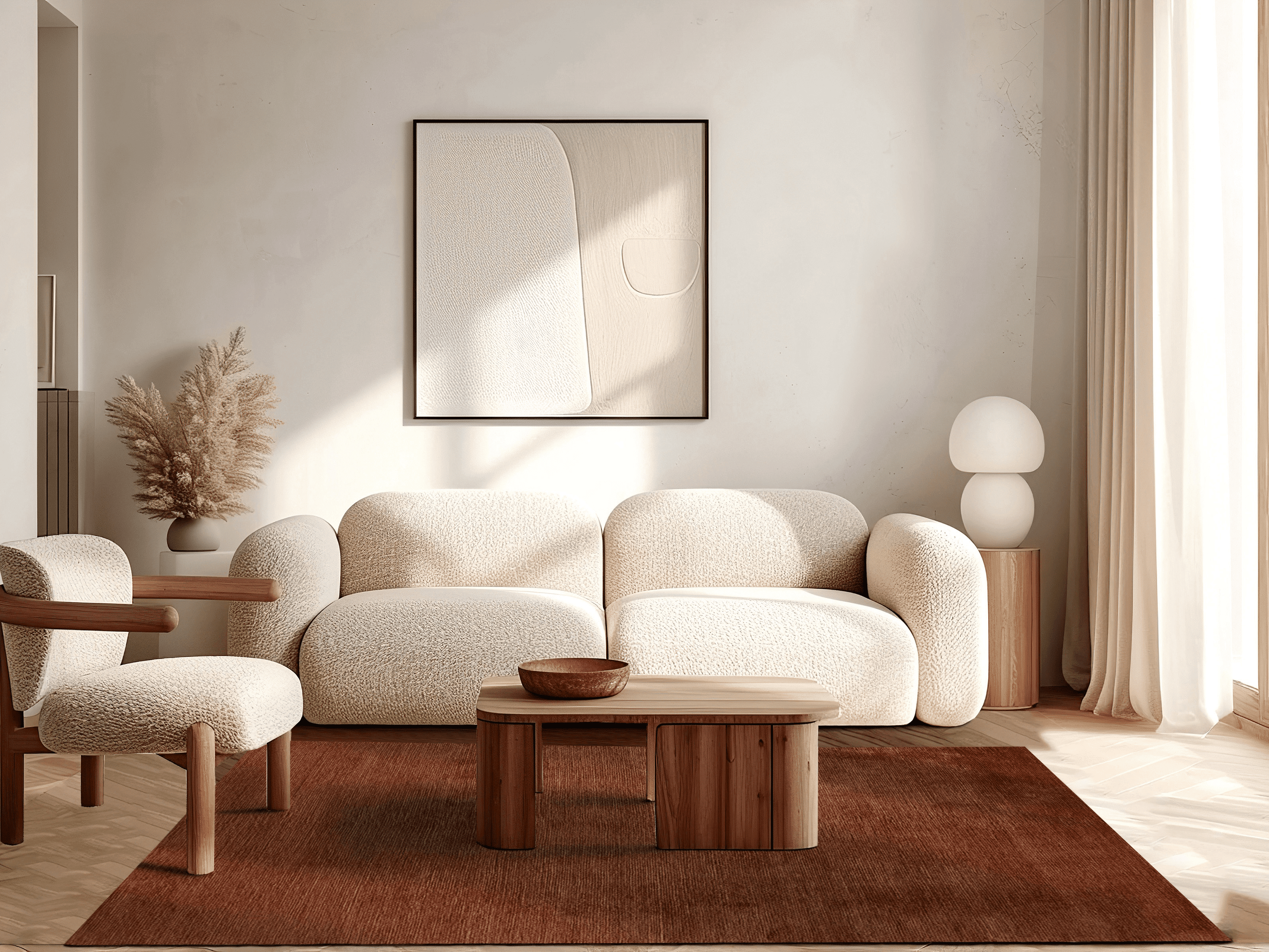 Design-Teppich - Mohair Rust