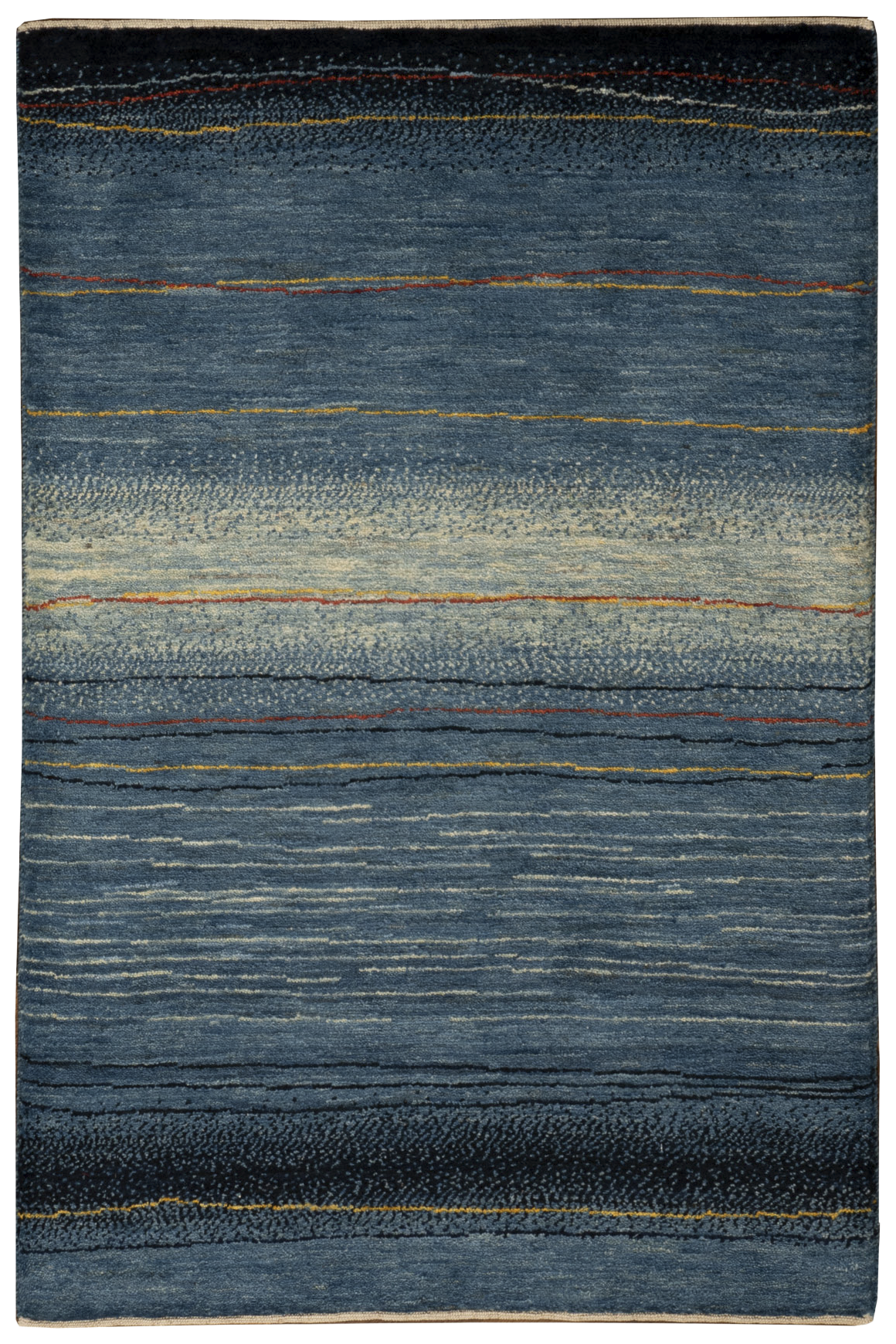 Gabbeh Teppich-Unikat - royalblaue Oase